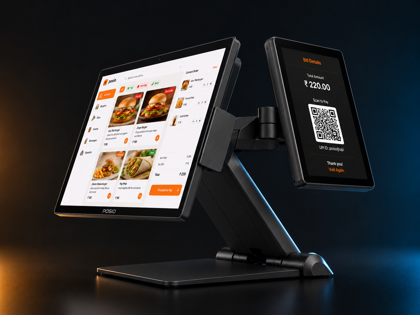 Dual-Screen Customer Facing Setup